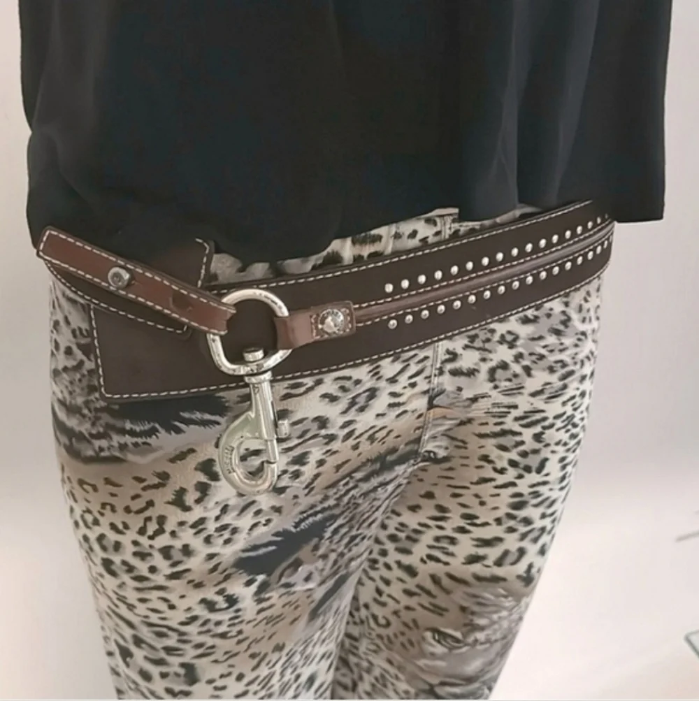MICHAEL Michael Kors B Low The Belt Double Latch Belt Brown Medium 36